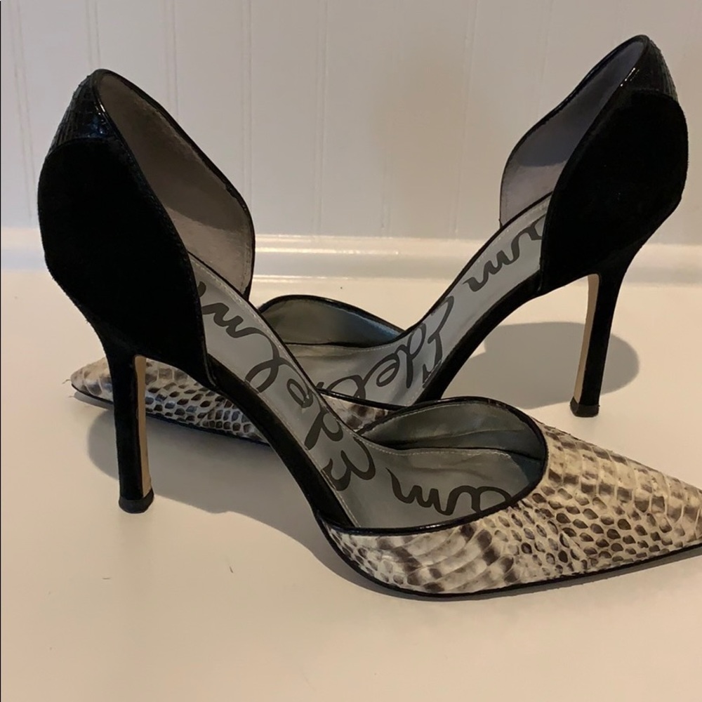 Sam Edelman black and snake heels